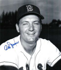 AUTOGRAPHED IKE DELOCK 8X10 Boston Red Sox photo