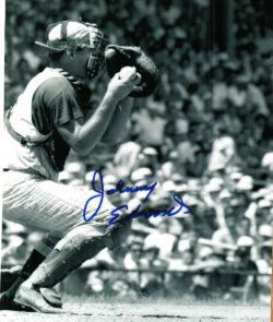 AUTOGRAPHED JOHNNY EDWARDS 8X10 Cincinnati Reds Photo