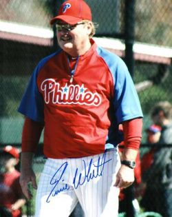 AUTOGRAPHED ERNIE WHITT 8x10  Philadelphia Phillies photo