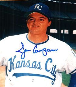 AUTOGRAPHED JIM CAMPANIS 8X10 Kansas City Royals Photo