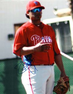 AUTOGRAPHED DELWYN YOUNG photo  Philadelphia Phillies