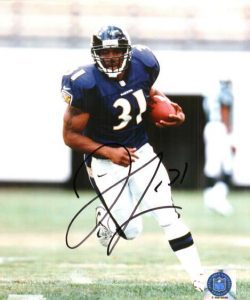 Autographed JAMAL LEWIS 8X10 Baltimore Ravens Photo