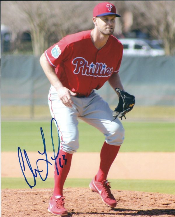 AUTOGRAPHED CHRIS LEROUX 8X10 Philadelphia Phillies Photo