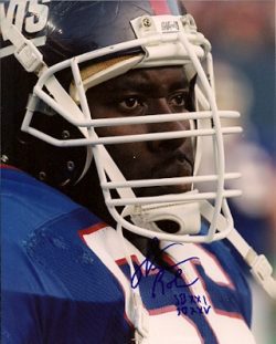 Autographed WILLIAM ROBERTS 8X10 New York Giants photo