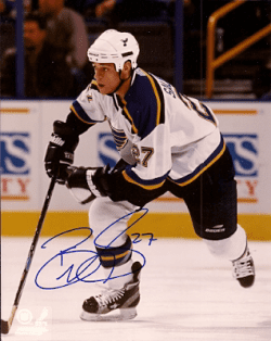 Autographed BRYCE SALVADOR 8X10 St. Louis Blues Photo