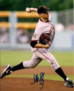 AUTOGRAPHED JONATHAN SANCHEZ San Francisco Giants Photo