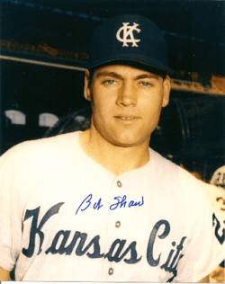 AUTOGRAPHED  photo BOB SHAW Kansas City A's