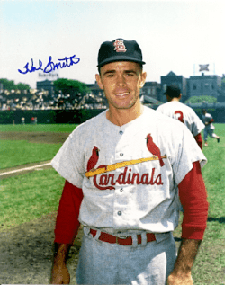 AUTOGRAPHED HAL SMITH 8X10 St. Louis Cardinals photo