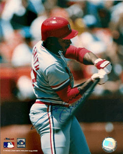 AUTOGRAPHED LONNIE SMITH St. Louis Cardinals photo