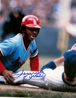 AUTOGRAPHED LONNIE SMITH St. Louis Cardinals photo