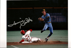 AUTOGRAPHED LONNIE SMITH St. Louis Cardinals photo