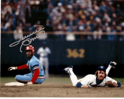 AUTOGRAPHED LONNIE SMITH St. Louis Cardinals photo