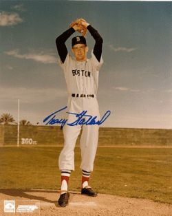 AUTOGRAPHED TRACY STALLARD Boston Red Sox photo