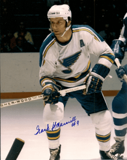 Autographed FRANK ST. MARSEILLE St. Louis Blues Photo