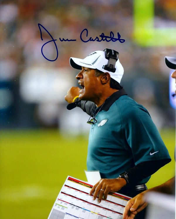 Autographed Juan Castillo 8X10 Philadelphia Eagles Photo
