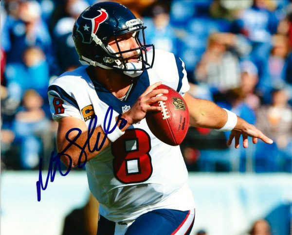 Autographed MATT SCHAUB 8X10 Houston Texans photo