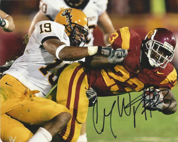 Autographed CHAUNCEY WASHINGTON  USC Trojans Photo