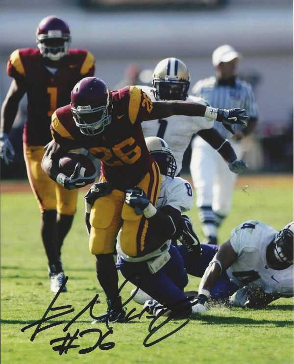 Autographed EMMANUEL MOODY USC Trojans 8X10 Photo