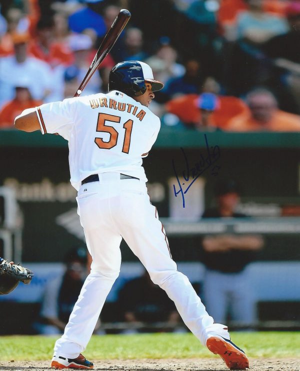 AUTOGRAPHED  Henry Urrutia 8X10 Baltimore Orioles Photo