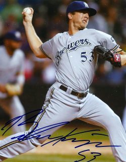 AUTOGRAPHED Brandon Kintzler  8X10 photo Milwaukee Brewers