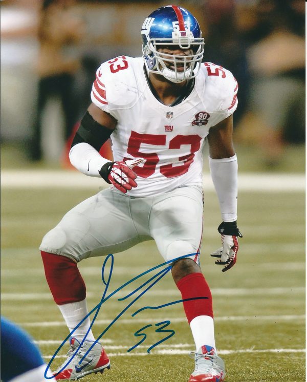 AUTOGRAPHED JASPER BRINKLEY 8X10 New York Giants Photo