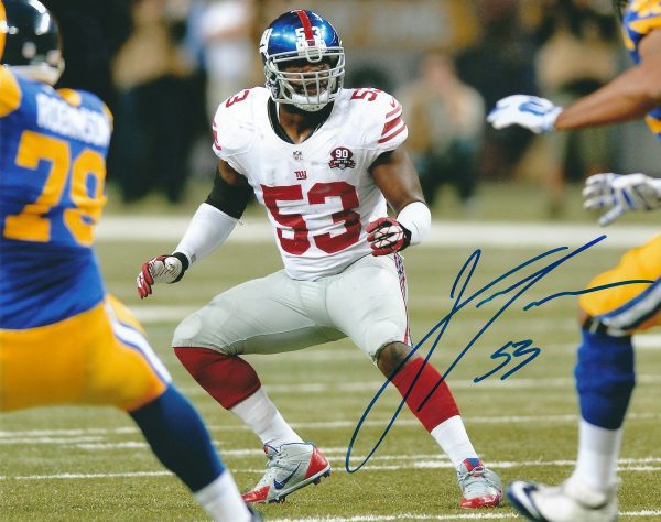 AUTOGRAPHED JASPER BRINKLEY 8X10 New York Giants Photo