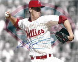 AUTOGRAPHED KEN GILES 8X10 Philadelphia Phillies Photo