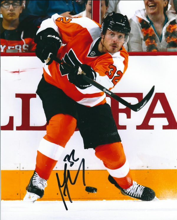 Autographed MARK STREIT 8X10 Philadelphia Flyers Photo