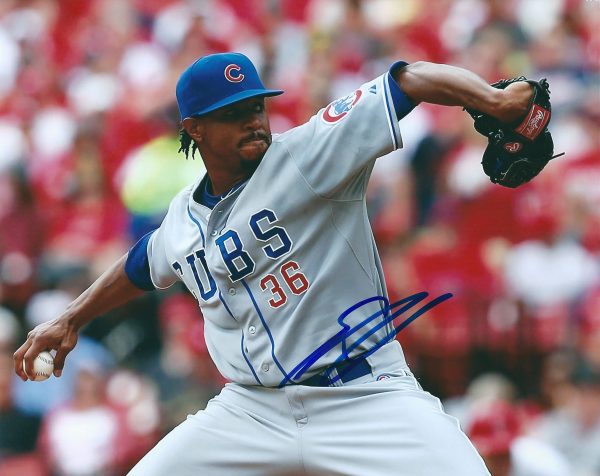 AUTOGRAPHED EDWIN JACKSON  8X10 Chicago Cubs Photo