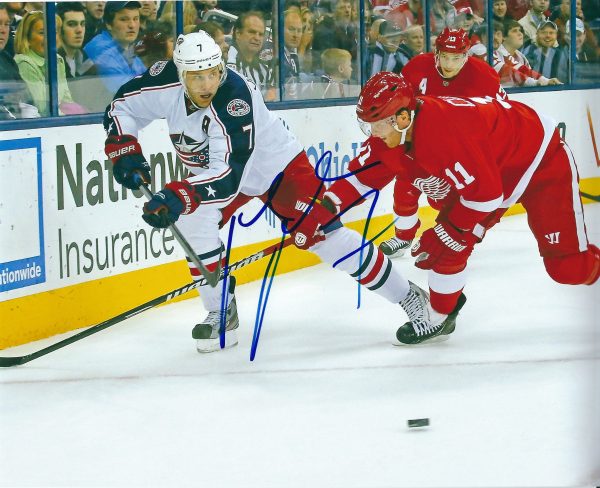 Autographed JACK JOHNSON 8X10 Columbus Blue Jackets Photo