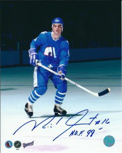 Autographed MICHEL GOULET 8X10 Quebec Nordiques Photo