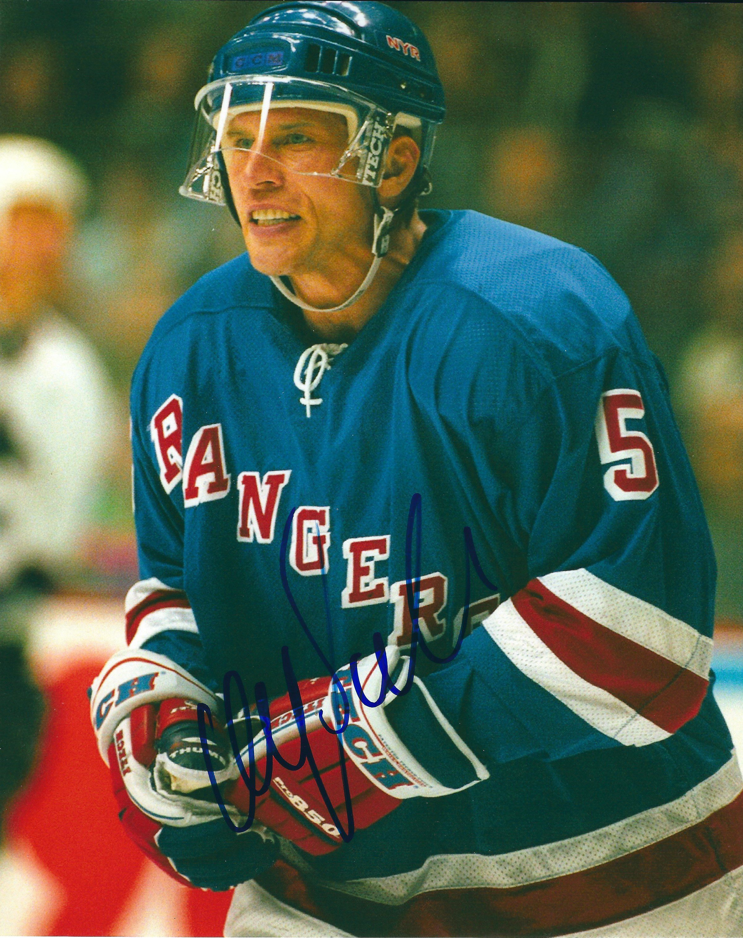 Autographed ULF SAMUELSSON 8X10 New York Rangers Photo - Main Line ...