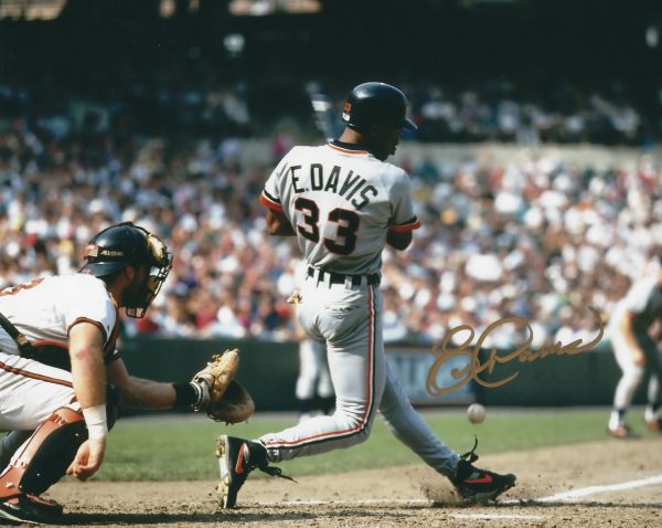 AUTOGRAPHED ERIC DAVIS 8X10 Detroit Tigers Photo