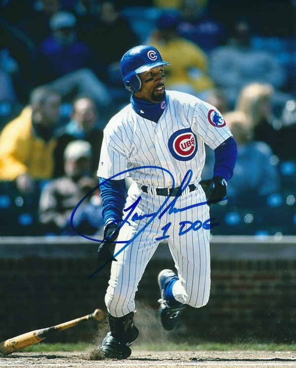 AUTOGRAPHED LANCE JOHNSON 8X10 Chicago Cubs Photo