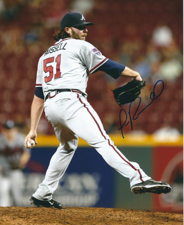 AUTOGRAPHED JAMES RUSSELL 8X10 Atlanta Braves photo