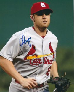 AUTOGRAPHED PETER BOURJOS 8X10 St. Louis Cardinals photo