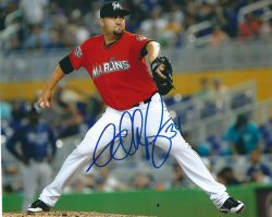 AUTOGRAPHED EDWARD MUJICA 8X10 Miami Marlins Photo
