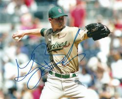 AUTOGRAPHED GREG BURKE 8X10 San Diego Padres photo