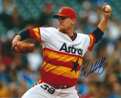 AUTOGRAPHED BRETT OBERHOLTZER 8X10 Houston Astros Photo