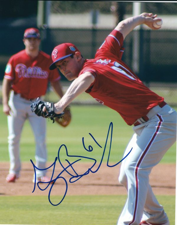 AUTOGRAPHED GREG BURKE 8X10 Philadelphia Phillies Photo