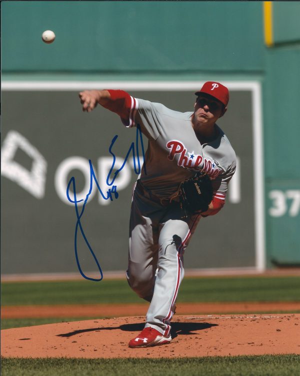 AUTOGRAPHED JERAD EICKHOFF 8X10 Philadelphia Phillies Photo