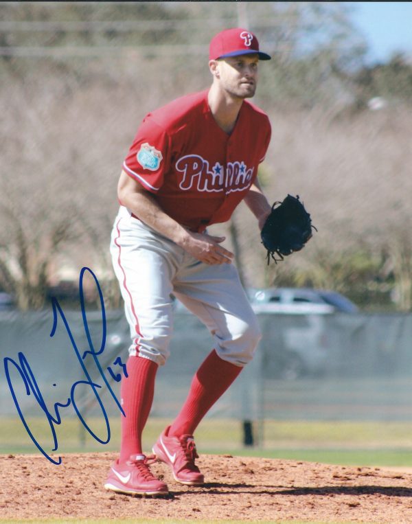 AUTOGRAPHED CHRIS LEROUX 8X10 Philadelphia Phillies Photo