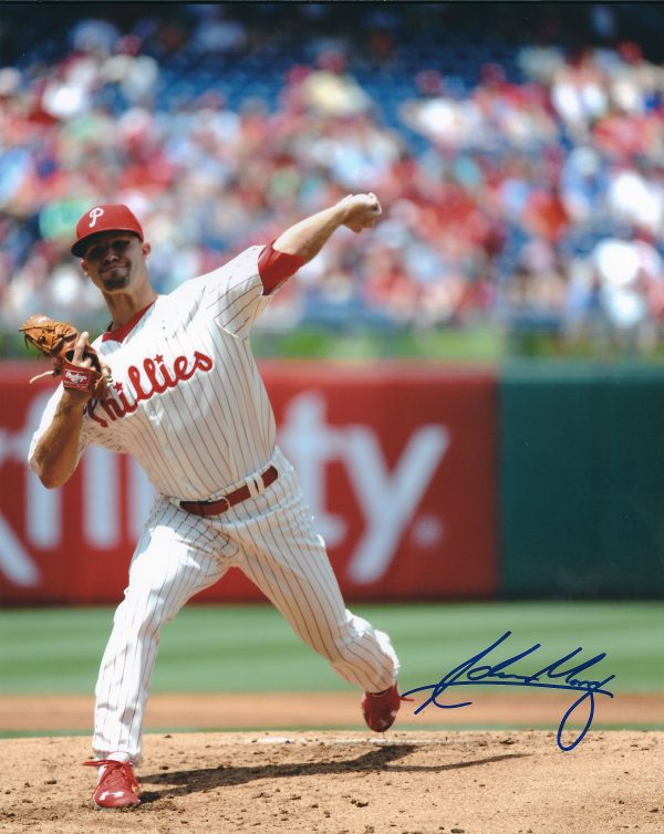 AUTOGRAPHED ADAM MORGAN 8X10 Philadelphia Phillies Photo