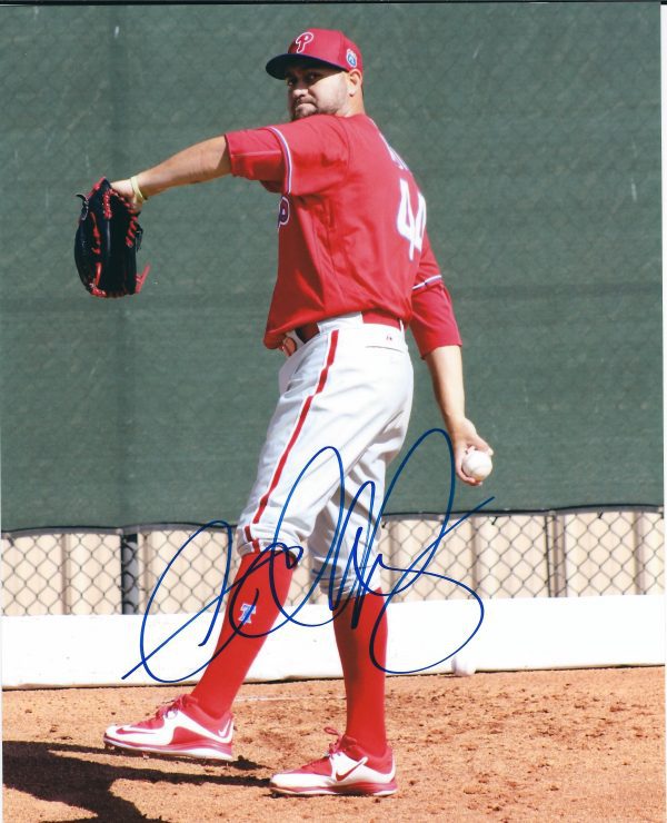 AUTOGRAPHED EDWARD MUJICA 8X10 Philadelphia Phillies Photo