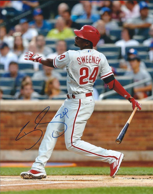 AUTOGRAPHED DARNELL SWEENEY 8X10 Philadelphia Phillies Photo