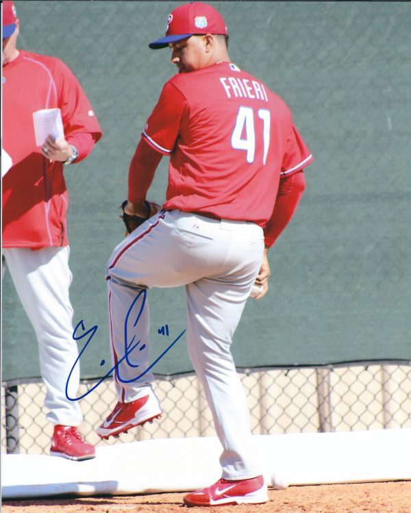 AUTOGRAPHED ERNESTO FRIERI 8X10 Philadelphia Phillies Photo