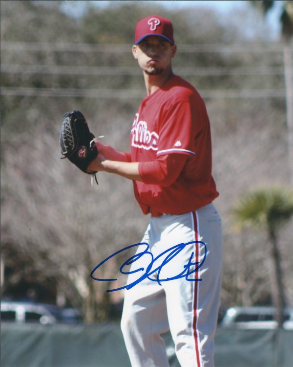 AUTOGRAPHED CHARLIE MORTON 8X10 Philadelphia Phillies Photo