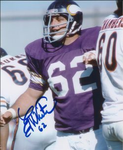 Autographed ED WHITE  8X10 Minnesota Vikings Photo