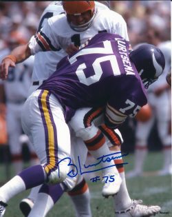 Autographed  BOB LURTSEMA 8X10 Minnesota Vikings Photo