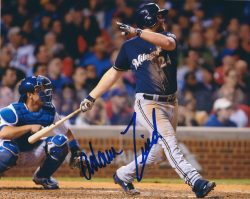 AUTOGRAPHED ADAM LIND 8X10 Milwaukee Brewers Photo